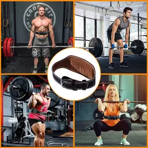 Leesy Sabuk Gym Fitness Belt Weight Lifting Adjustable PU Leather - L20