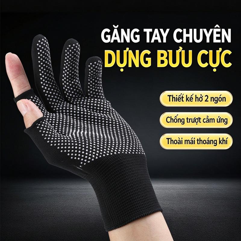 Găng Tay Hở Ngón Co Giãn Thoáng Khí Chống Nắng Chống Trượt Bảo Vệ Tay Đa Năng Cho Nam Và Nữ Thiết Kế Tiện Lợi Vải Mềm Mại Hỗ Trợ Thấm Hút Mồ Hôi