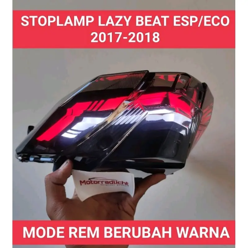 lampu stop stoplamp lampu rem belakang lazy honda motorcycle beat esp eco beat street 2016-2019 | merah putih motorcycle Kendaraan