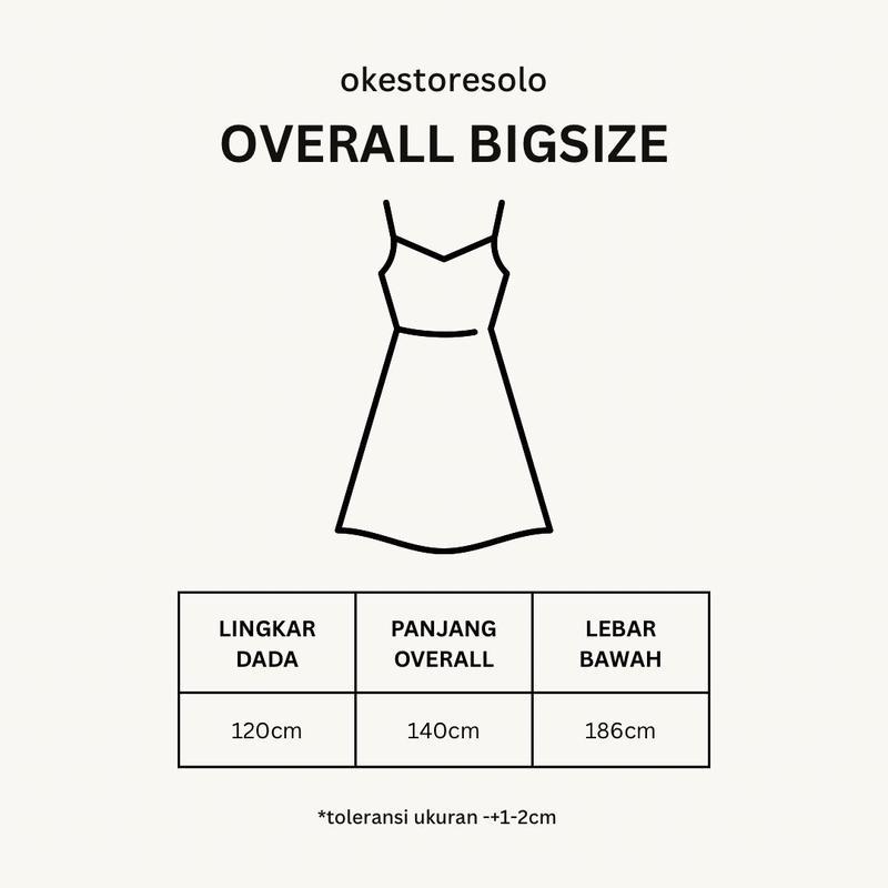Product Introduction of OVERALL JUMBO XXXL / JISOO OVERALL OUTER DRESS POLOS KOREAN LOOK MAYUNG MUSLIM JUMBO XXL / Overall dress Muat 40-90kg / SLOOPY OVERALL DRESS JUMBO operol  cewek  import Airflow Crinkle Maxi 0