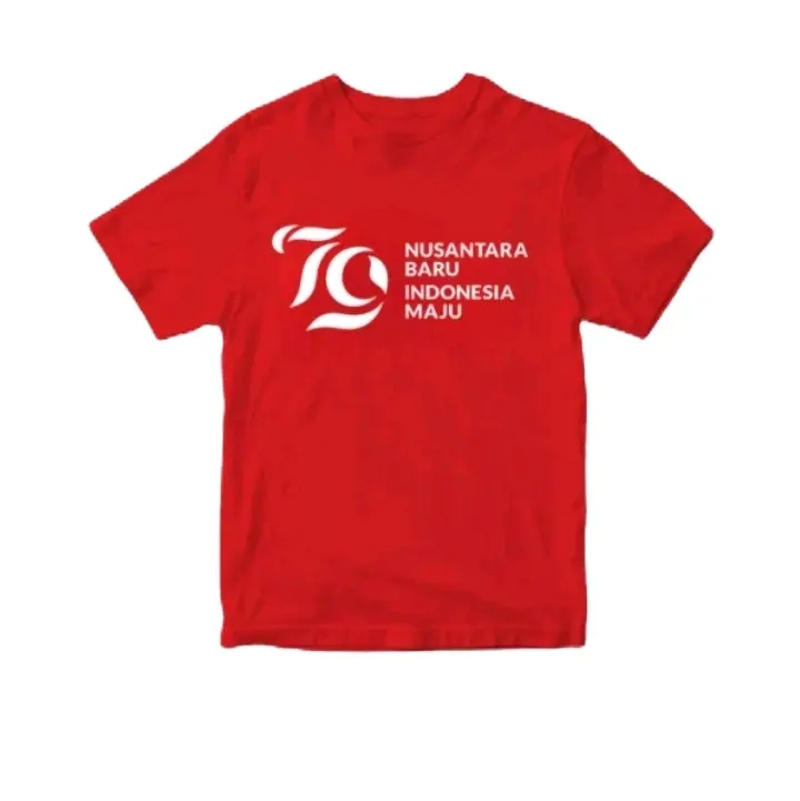 kaos/-shirt hut ri 79/ republik Indonesia...free stiker sablon logo sama bendera