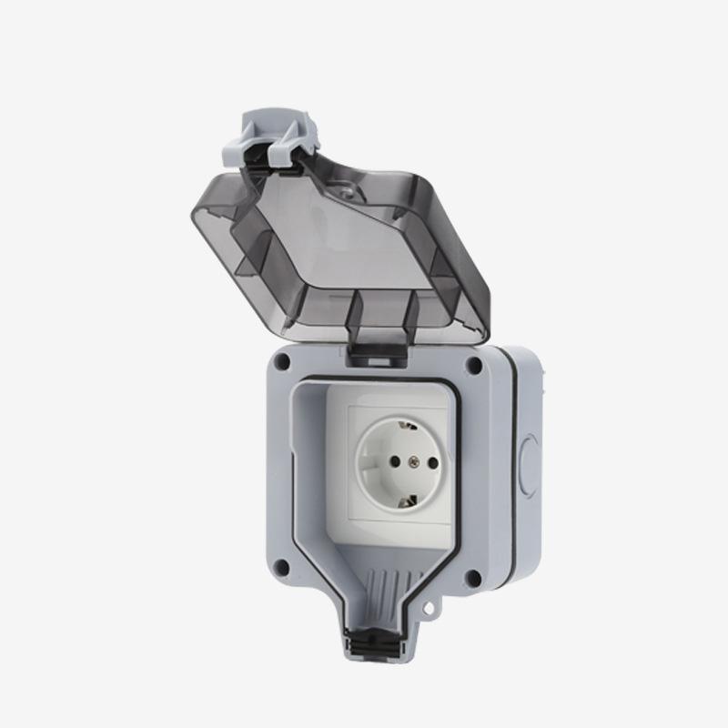 COD Stop Kontak IP66 Waterproof Outdoor Wall Socket Box Kotak Tahan Air Hujan Anti Debu stop  kontak 5