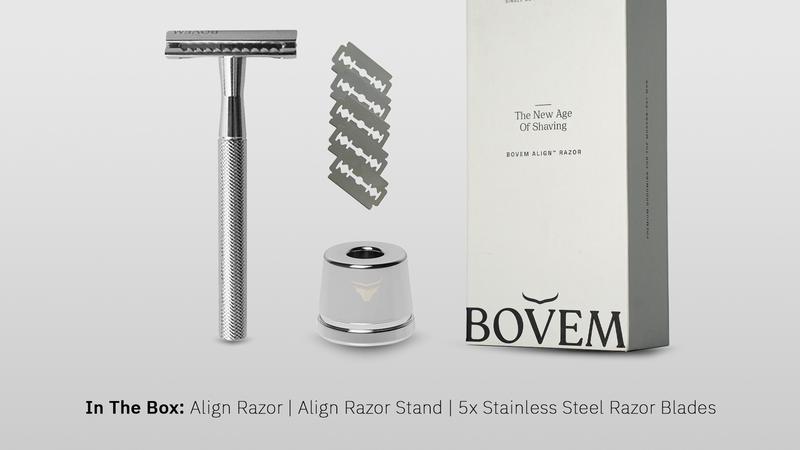 Product Introduction of BOVEM Align Razor: Premium Single Blade Safety Razor for Face and Beard – Double Edge Shaving Razor with Razor Stand Comfort 7