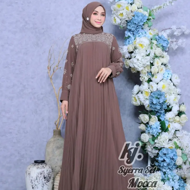 Gamis Pesta Raina Set Ori Khadijah Mode Gamis Cantik Gamis 7