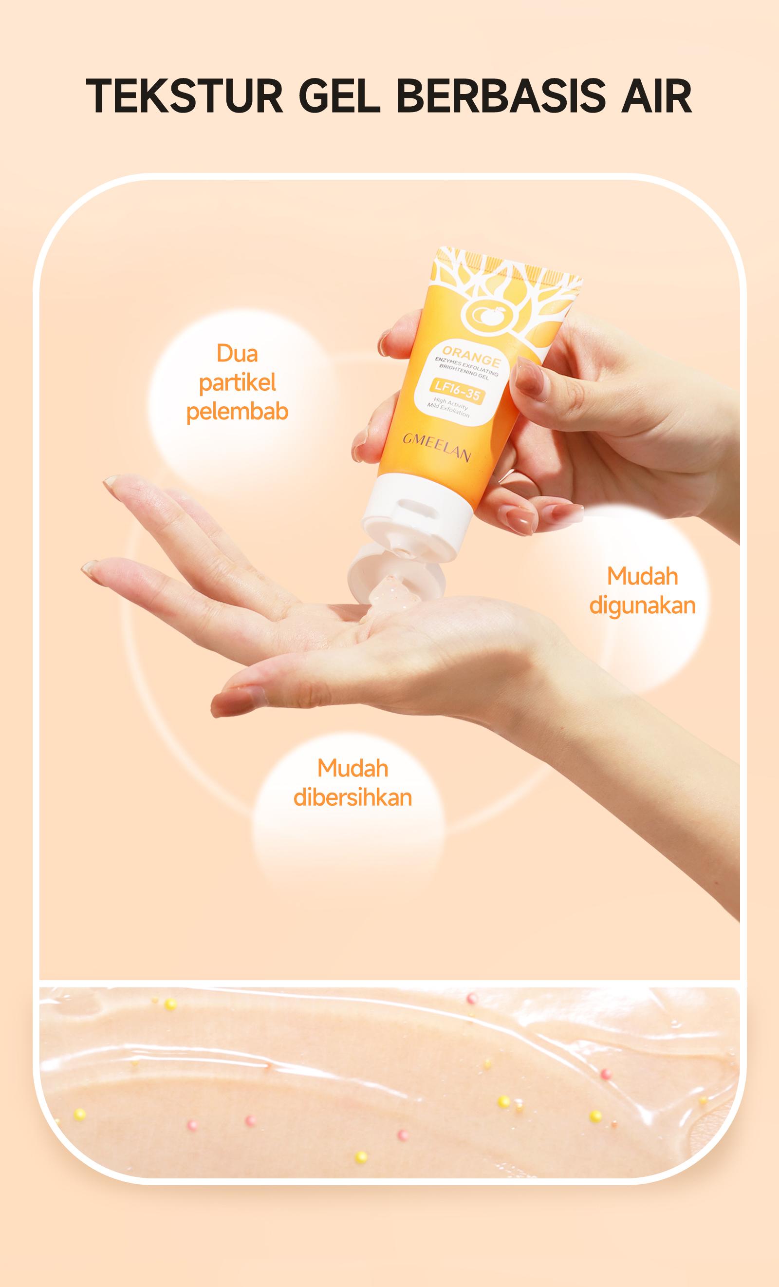 GMEELAN Orange Exfoliating Gel & Sea Buckthorn Gluta Lazy Cream 50g+30g BPOM