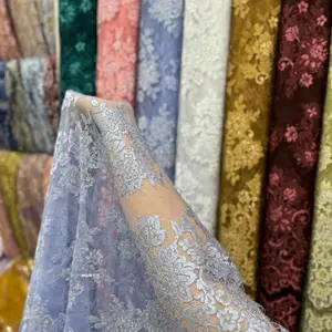 Kain kebaya sparkle metalik two tone