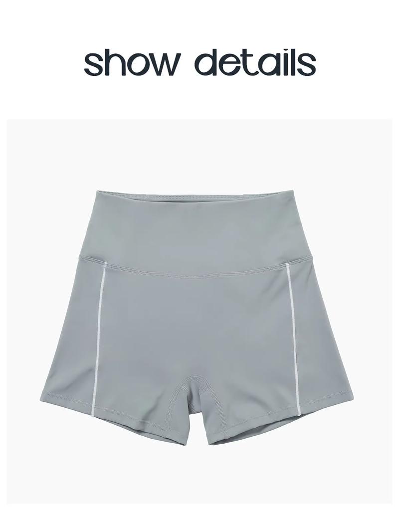 Product Introduction of Nude Skinny Yoga Shorts High Waist Lift Hip Outdoor Fitness Shorts Women Running Sports Fitness biker  shorts 16