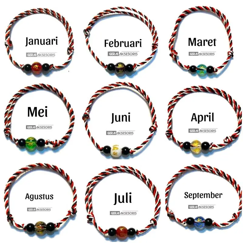 Gelang Tridatu Bulan Kelahiran Januari-Desember Free Kura-kura