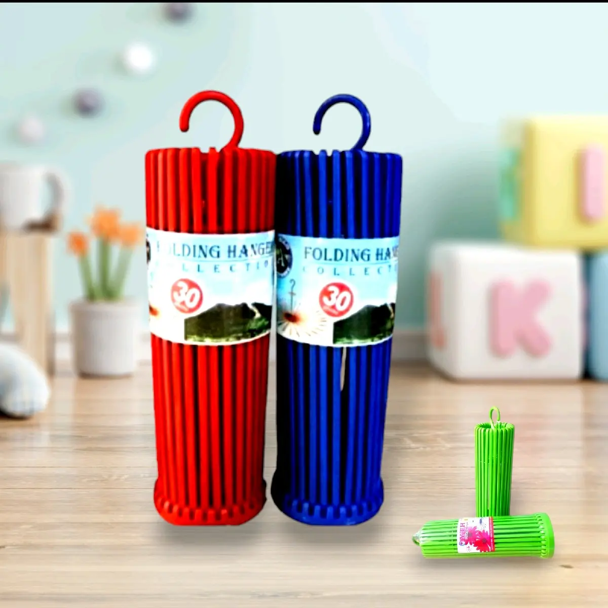 FOLDING HANGER 30 STIK/GANTUNGAN BAJU BULAT ANAK