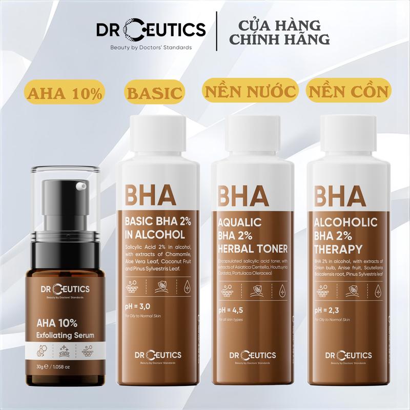   MẪU MỚI  DRCEUTICS - Tổng hợp các sản phẩm tẩy da chết chứa AHA và BHA  100ml - 200ml  Làm Đẹp Da 
