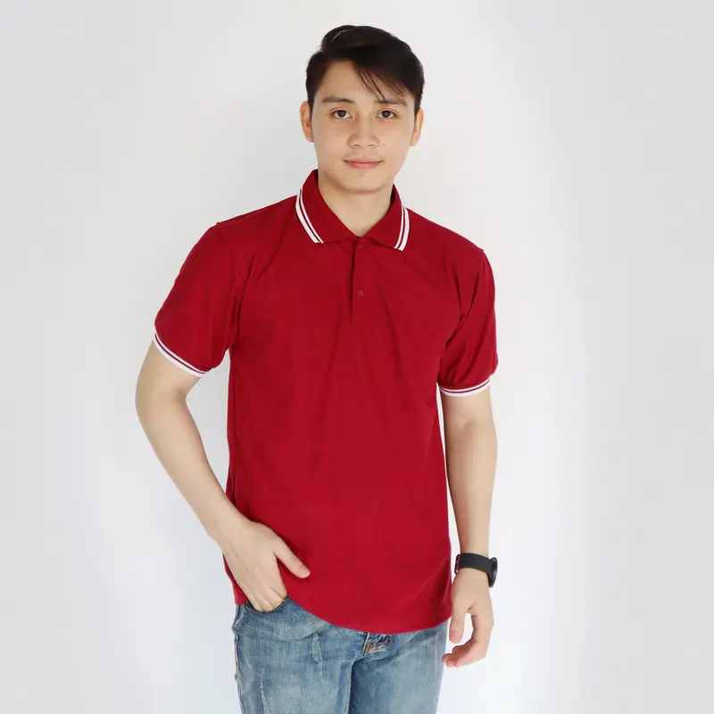 liso wear - Kaos Polo Pria Polos Krem Kerah Stripe Lis Seragam Kerah Katun Pique - Pendek - Baju Distro Casual 6