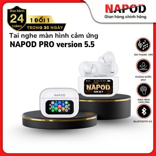 DCK - NAPOD Tai nghe Nhét Tai Bluetooth Màn Hình cảm ứng Thông Minh NAPOD Pro Chống ồn ENC ANC Kháng nước IPX6 EQ Cân bằng âm Thanh Nghe nhạc cuộc gọi HD