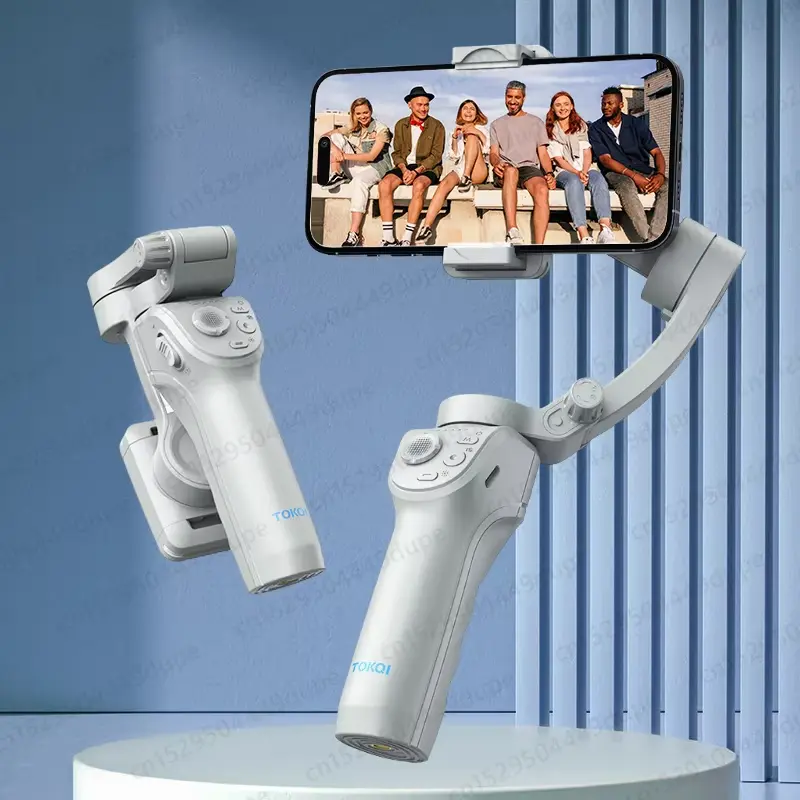 Handheld Gimbal Stabilizer Selfie Tripod with Fill Light for Smartphone 3-Axis Anti Shake Gimbal Foldable for iPhone Accessories Android