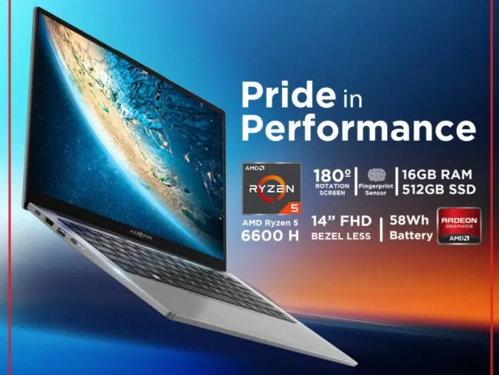 ADVAN WORKPLUS RYZEN 5 6600H 16GB 512GB SSD 14 FHD IPS W11 4