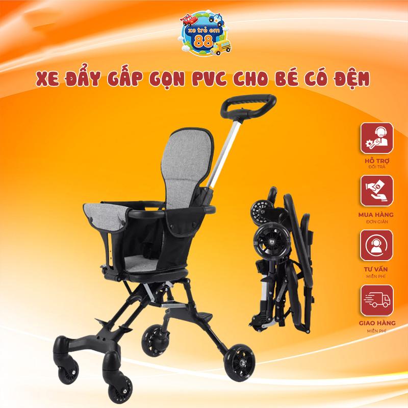  Xe đẩy gấp gọn cho bé PVC 520 hàng có đệm xe  đẩy xe  đẩy xe đẩy  able 