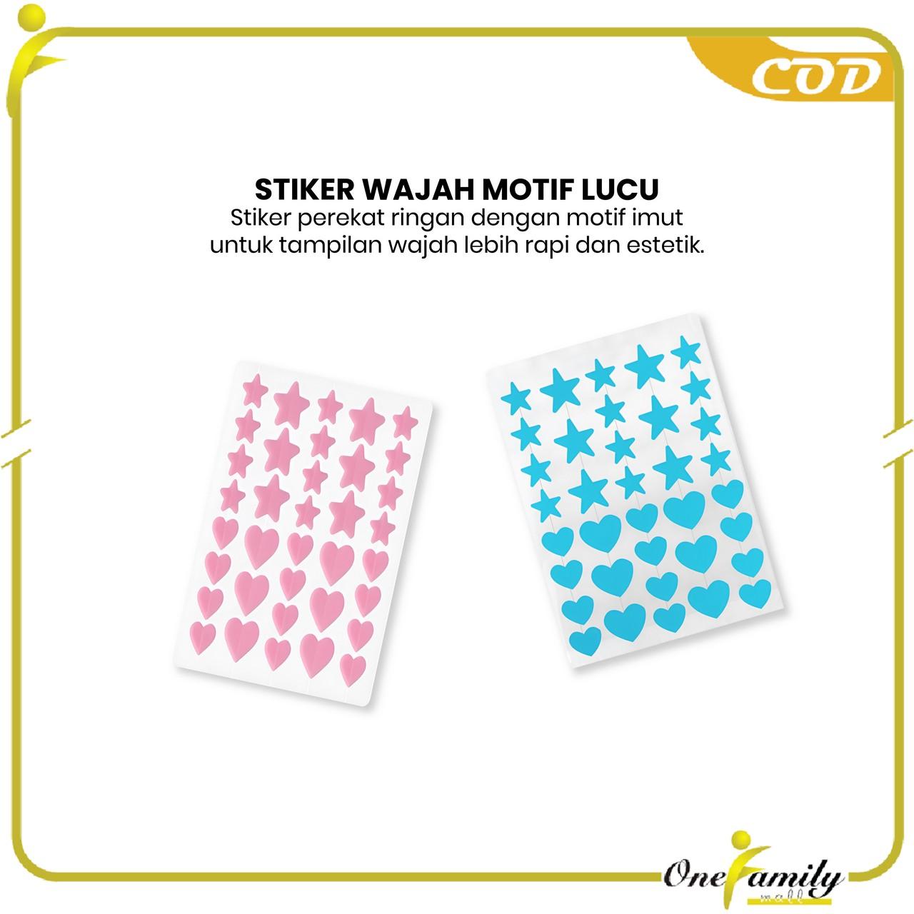 [COD] OFM K182 Sticker Penutup Jerawat Isi 36pcs 28pcs Bentuk Hati Bintang Lucu