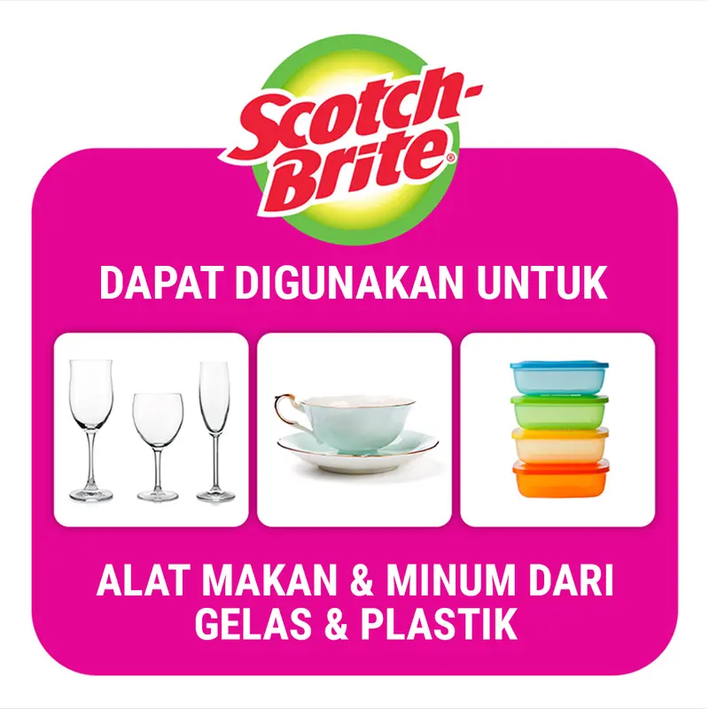 3M Scotch-Brite Easy Clean Scrub Sponges, Sabut Spons 6
