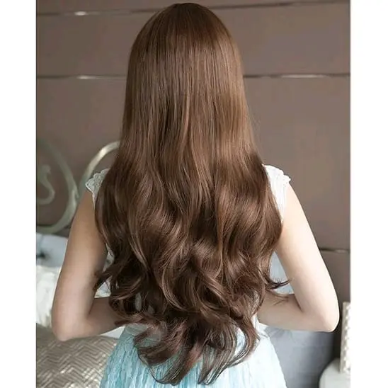 Wig Curly Sintetis Model Baru Panjang 60cm Warna Hitam - Coklat 1