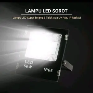 Lampu Sorot LED 10W 20W 30W 50W 100W 200W / Outdoor / Tembak / Panggung / Lapangan / Taman Free Ongkir
