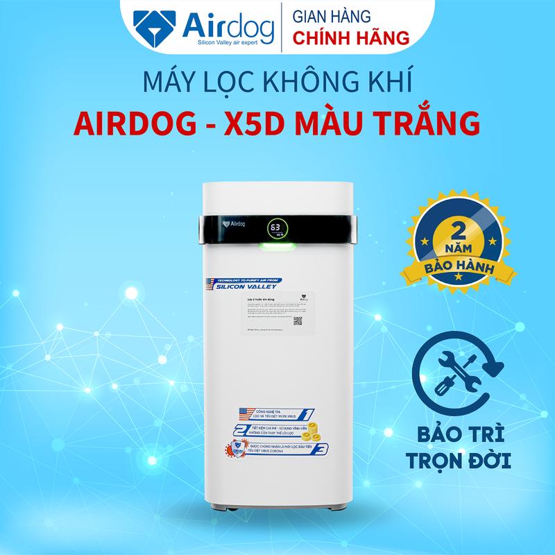 Máy lọc không khí gia đình AIRDOG X5D màu trắng - Phạm vi lọc 60m2