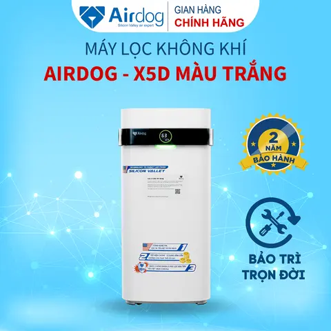 Máy lọc không khí gia đình AIRDOG X5D màu trắng - Phạm vi lọc 60m2 - Bảo hành chính hãng 24 tháng