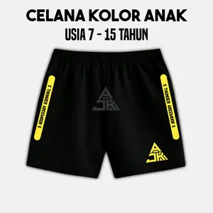 ISI 5 PCS Celana Pendek Kolor Anak Harian Santai Usia 7-15 Tahun Unisex Celana Kolor Murah Bahan Lotto Fashion Motirf armr