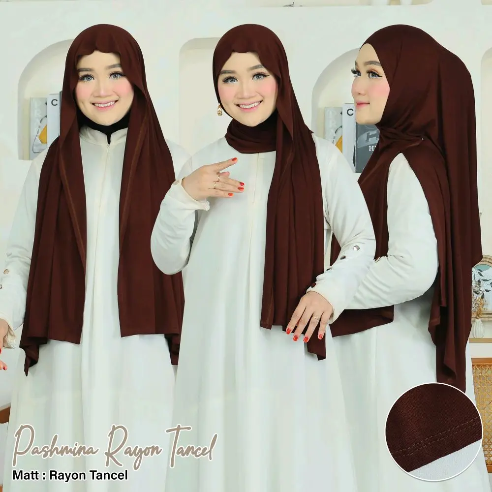pashmina rayon tencel premium terlaris | hijab pashmina tencel best seller (pouch) mleyot