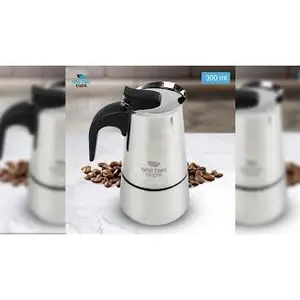 Moka Pot Espresso Coffee Maker Stovetop 2 Cup 100ml - Z21 - Silver