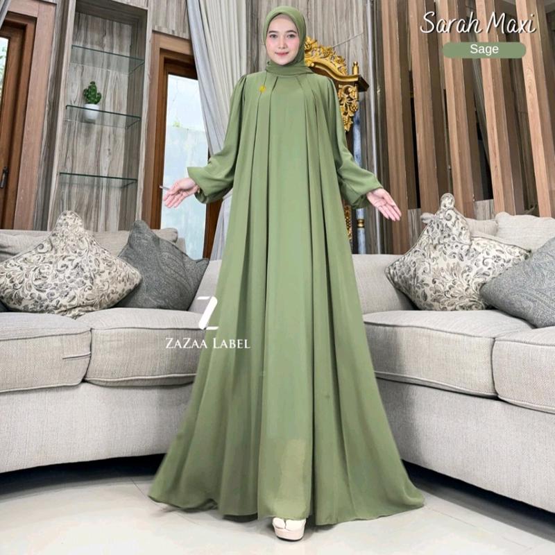 DRESS MUSLIM CERUTTY JUMBO WANITA REMAJA MUSLIMAH TERBARU HANNA MAXY SIZE M-4XL Karet 4