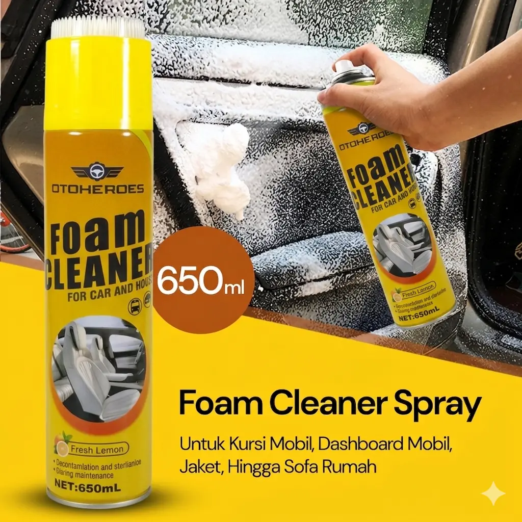 Mutiara Mall - Pembersih Interior Mobil | Foam Cleaner Spray | Cairan Pembersih Mobil