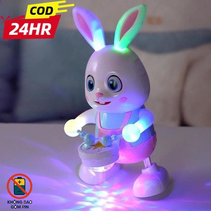 Đồ Chơi Thú Cưng Điện Tử Thỏ Nhảy Hát Bài Hát Đèn LED Nhấp Nháy COD 24HR Không Bao Gồm Pin Cho Bé Âm Nhạc Độc Đáo Hiệu Ứng Âm Thanh Sinh Động