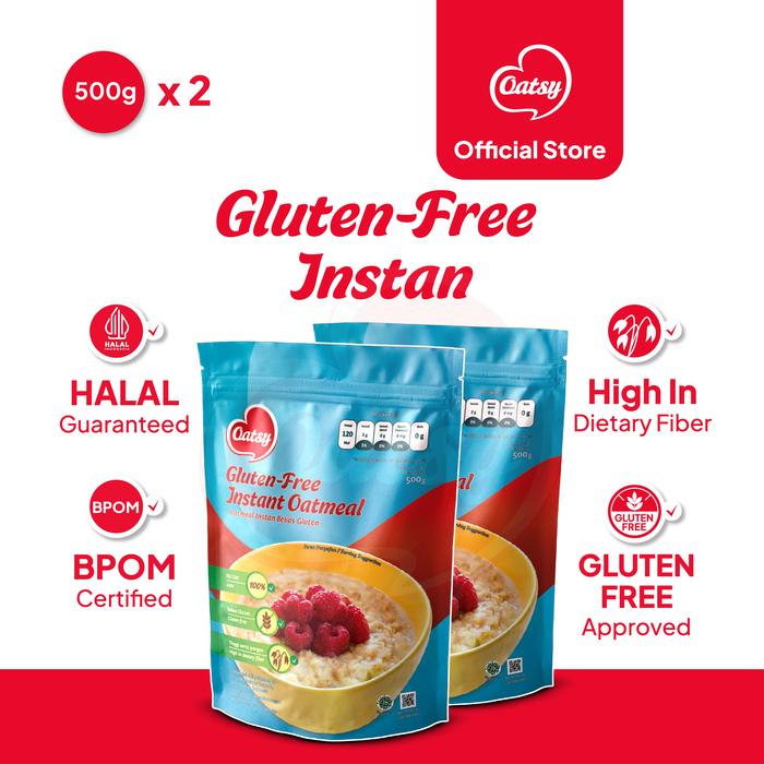 Gambar OATSY Gluten Free Instant Oatmeal 500gr (Double Pack) dari Oatsy Oatmeal & Muesli Kota Administrasi Jakarta Barat Tokopedia