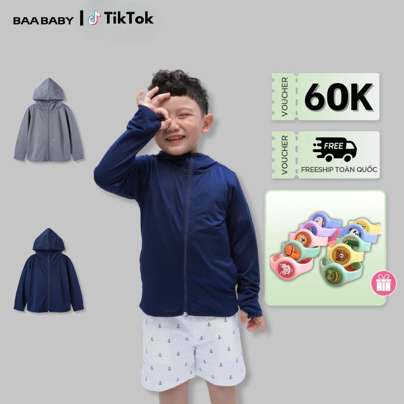 Áo khoác cho bé, áo khoác có nón cotton cho bé trai Baa Baby từ 1 tuổi - 10 tuổi AK15D