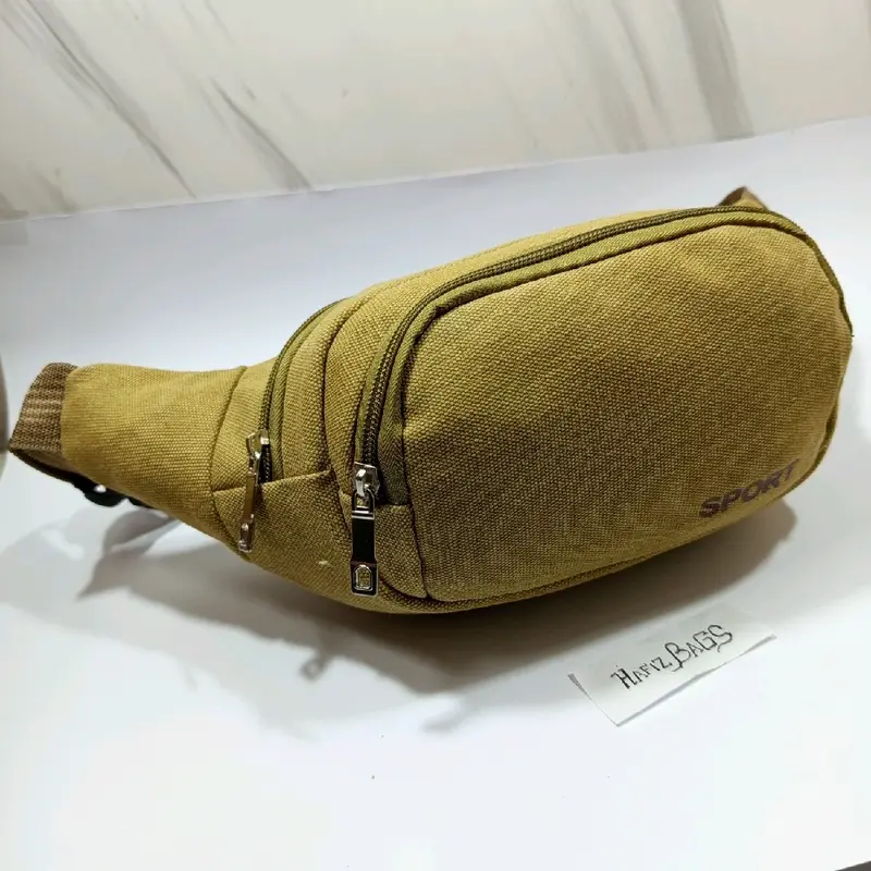 COD-Tas WaistBag Pria/Tas Selempang  Kanvas/Tas Pinggang kanvas  222 tasslempang Wood Slingbag  Cowok 7