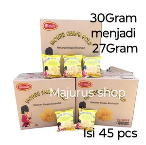 1 Dus isi 45 Pcs Monde Snack Gold 30gr jadi 27gr