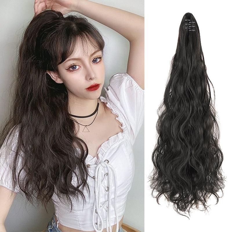 Fashion Grab Clip Wigs Hair invisible Ponytail Head Extension Waterfall Synthetic Long wig 7