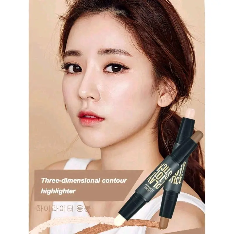 (Paket 2 pcs) DNM Stick 2-Head Light Shading Concealer Contour Dua Sisi Untuk Mencerahkan Kulit 1