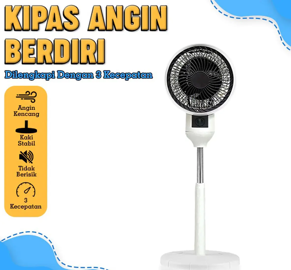 Kipas Angin Berdiri Lejia / Kipas Angin Fan Elektrik Rotation Stand Fan Premium
