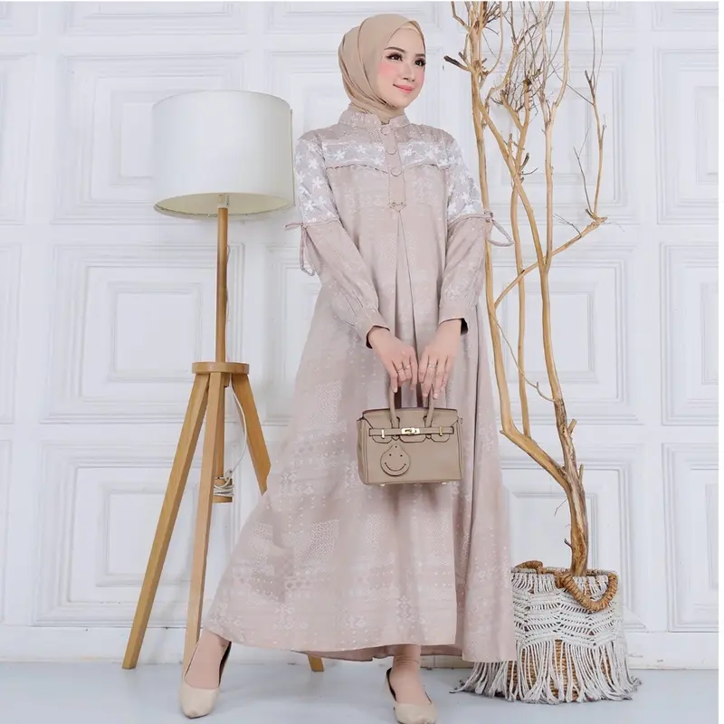 Khemari Midi Dress Viscose Jaguard Cantik Elegant Lembut Mewah - Freya Series 1
