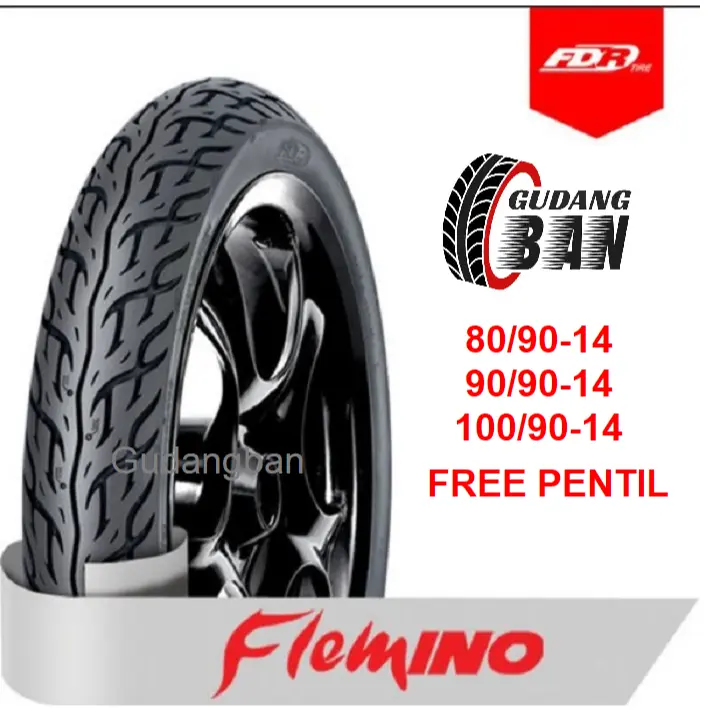 FDR  80 90 14 / 90 90 14 / 100 90 14 FLEMINO  atau  FLEMMO 80 90 14 / 90 90 14 Ban luar motor Matic Tubeless Varian 0
