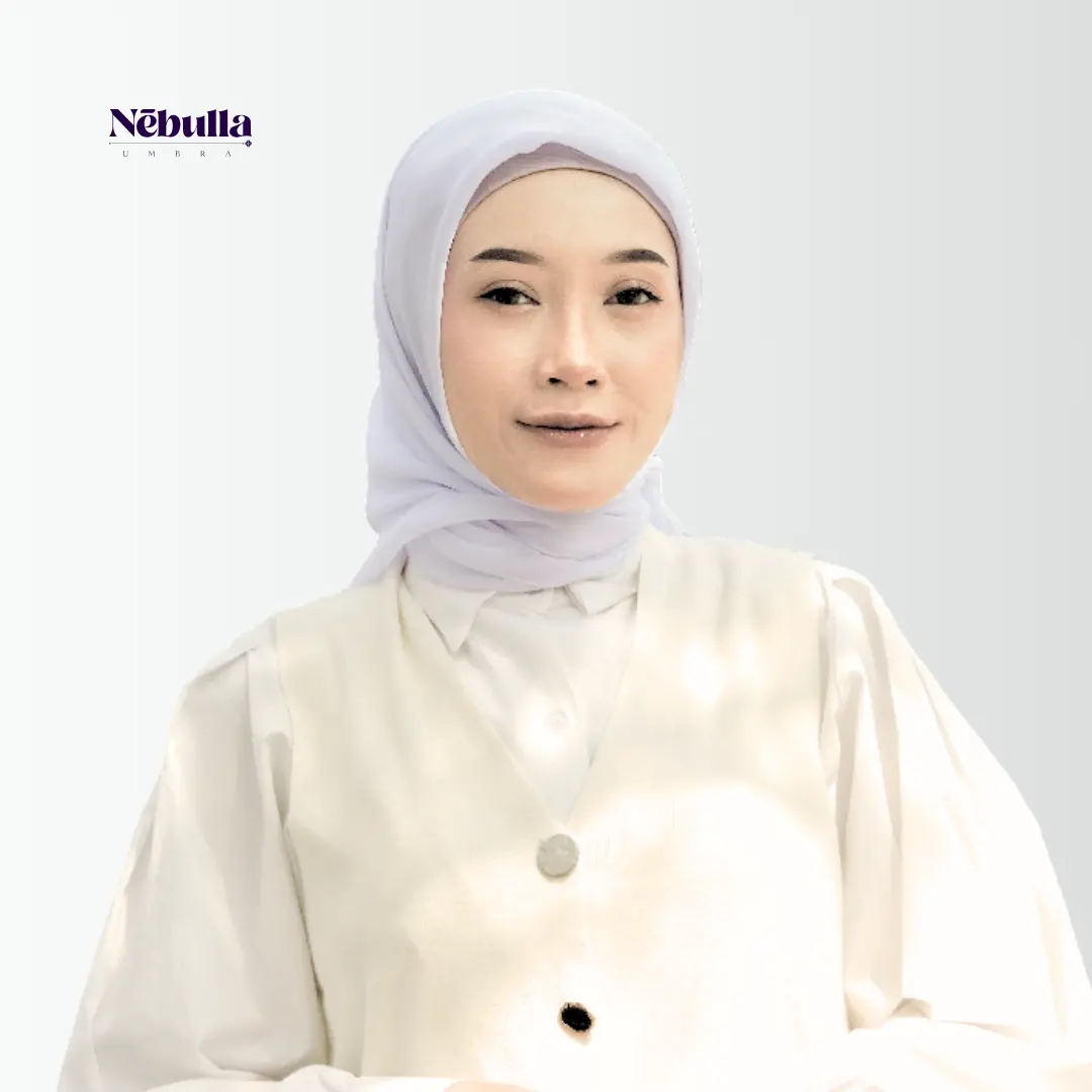 BUY 1 GET 1 Nebulla Umbra   White Kerudung Plain Square Premium Polycotton