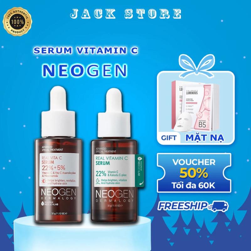 Serum Vitamin C NEOGEN 22% + 5% Chính Hãng Làm Sáng Da, Mờ Thâm, Ngừa Mụn, Phù…