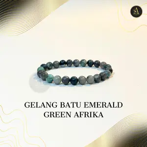 Gelang Batu Emerald Green Afrika Natural Premium dengan Warna Hijau Alami dan Kualitas Terbaik untuk Tampilan Elegan