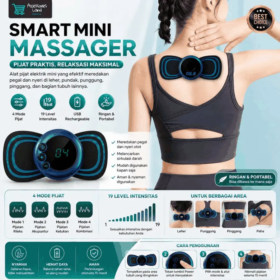 Alat pijat ELEKTRIK Punggung - Leher - Lutut - Badan Mini  / Alat Terapi Elektrik Portabel Kupu Kupu
