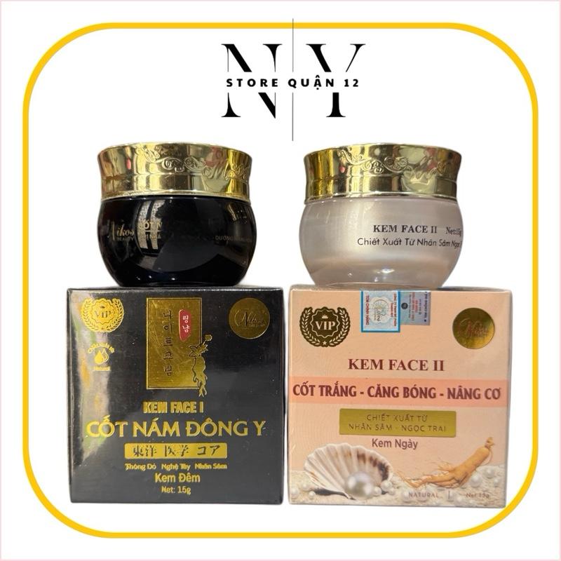  Bộ đôi kem face ngày đêm nicos hỗ trợ nám kèm Kem chống nắng hanacom 30gr 