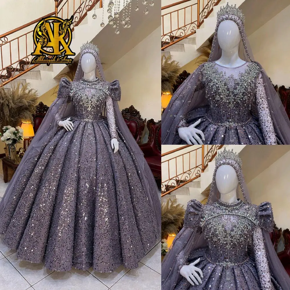 Gaun pengantin barbie premium lesti lengan terompet / Gaun pengantin ring 8