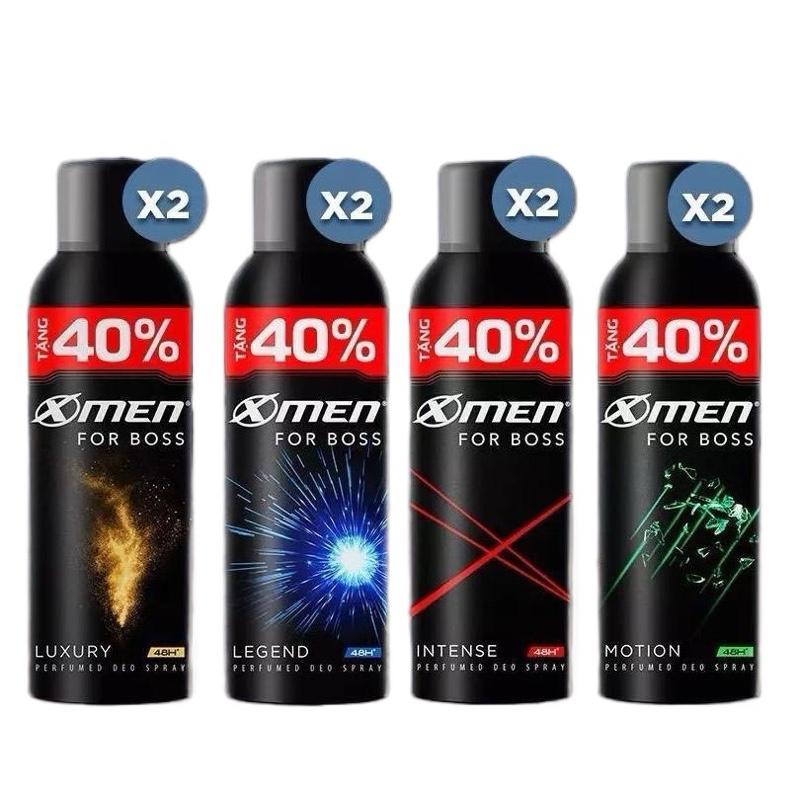 Combo 2 Xịt Khử Mùi Xmen For Boss 210ml - Hương Thơm Mạnh Mẽ Quý Phái Sang Trọng lăn