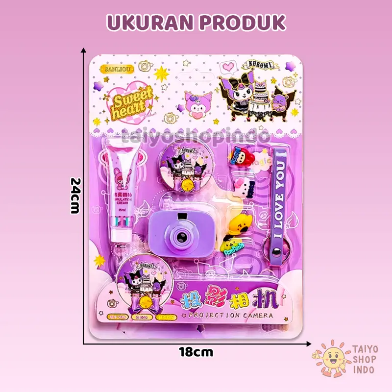 TAIYO Kamera Proyektor Kalung Sanrio Karakter Camera Projector Gambar DIY Guka Gooka Mainan Anak 4