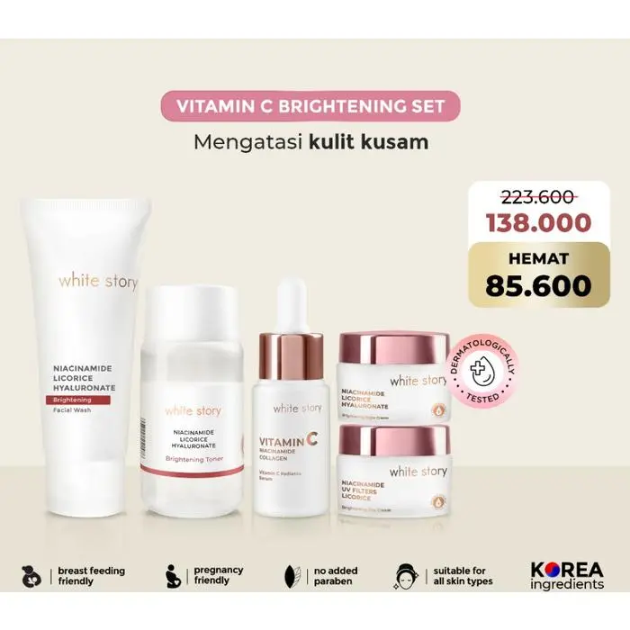 White Story Vitamin C Brightening Set - Paket Pencerah Wajah