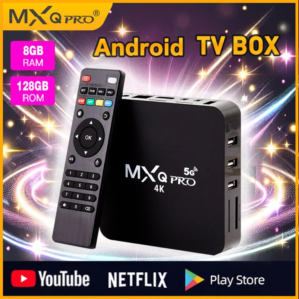 MXQ Pro Tv Box 8gb+128gb 4K Smart Tv Box Sudah Wifi